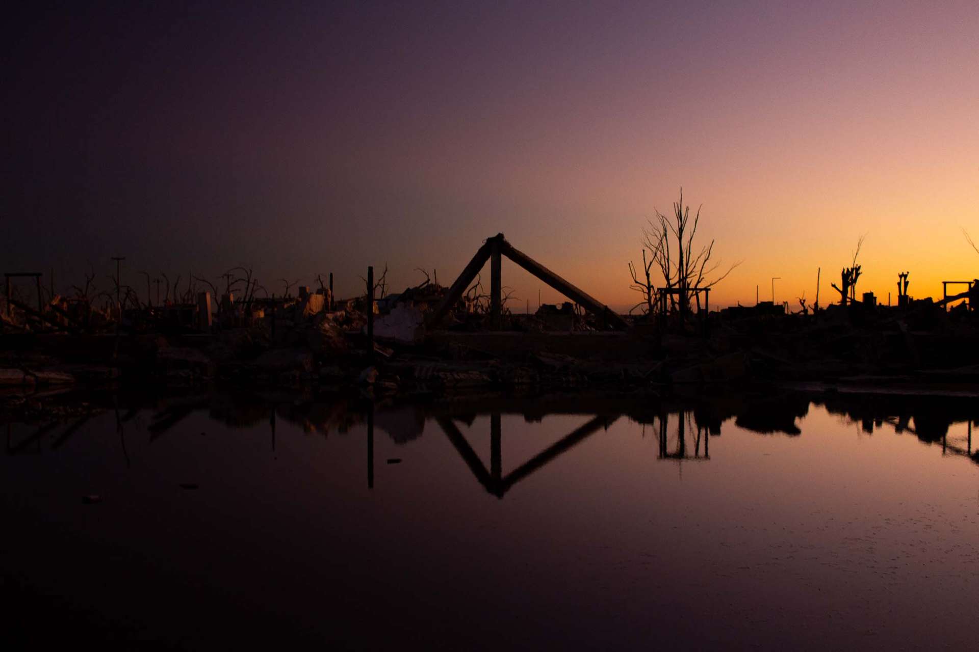 Atardecer en las Ruinas de Epecuen